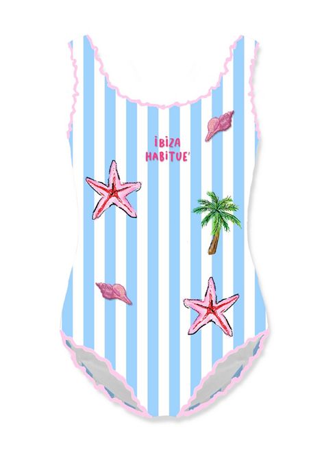 Costume pezzo intero con stampa SAINT BARTH | CLIO001 CLIO04193H IBIZA STRIPES POP31